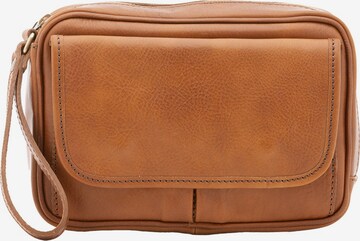 Pochette 'Pochette Vera Pelle Alessia Firenze - Manico e Zip Made in Italy' di Alessia Firenze in giallo: frontale