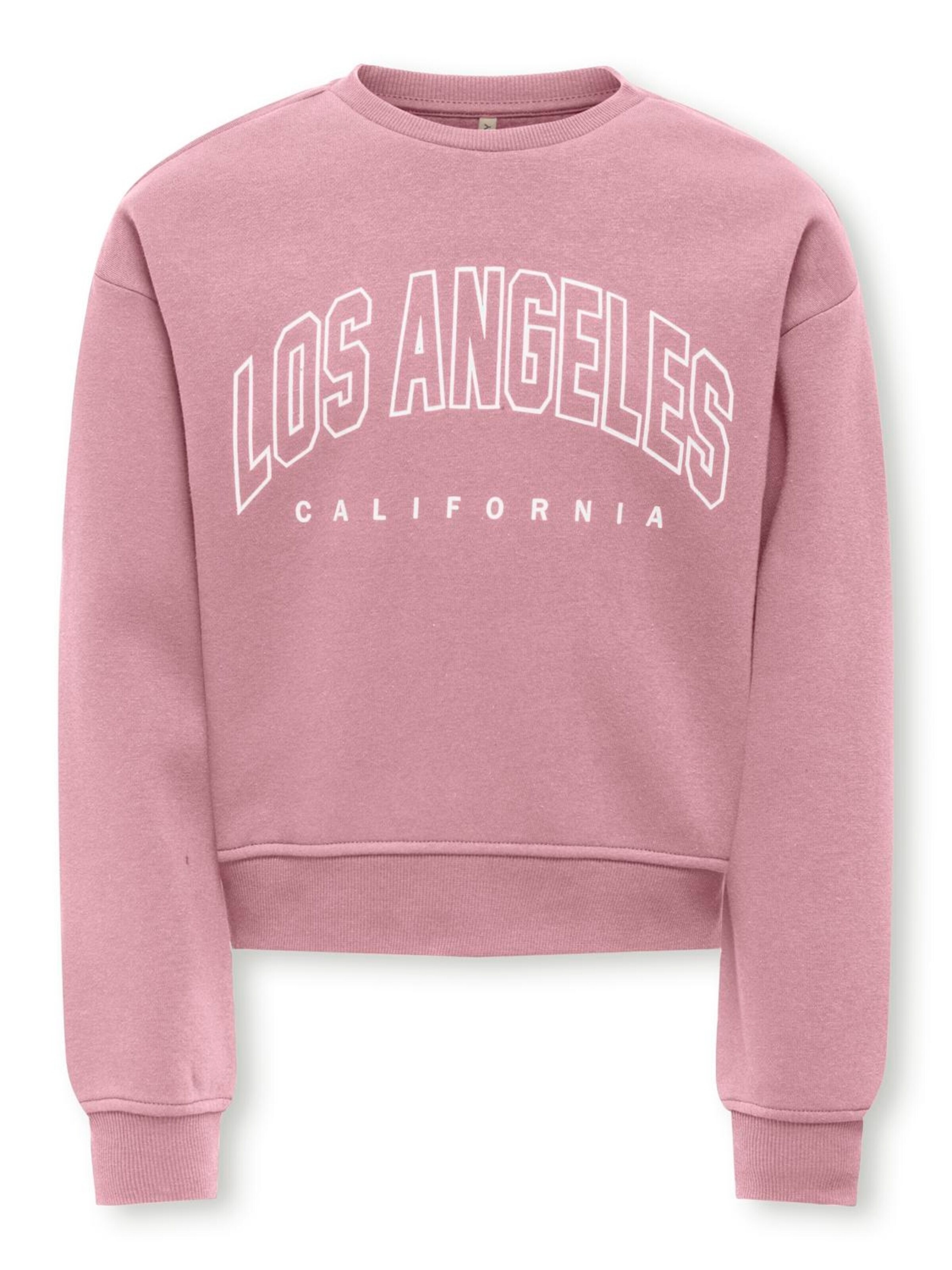 ONLY GIRLS Bluzka sportowa 'Sweatshirt KOGSWEAT LS CREW' w kolorze różowy: przód