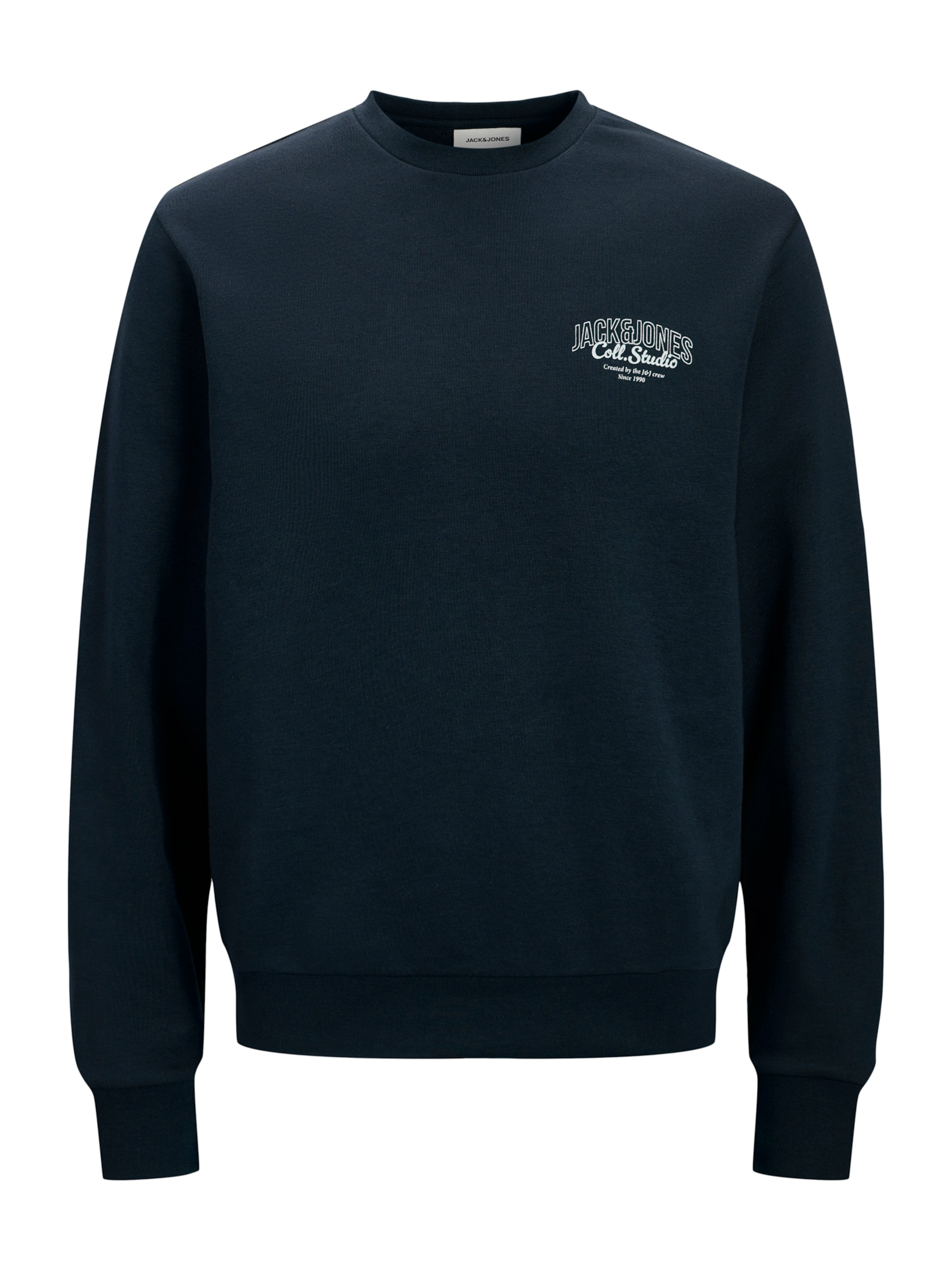 JACK & JONES Sweatshirt 'JJMAKOTO' in Night blue / White, Item view