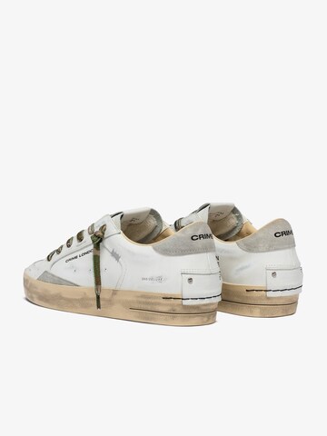 Sneaker bassa di Crime London in bianco