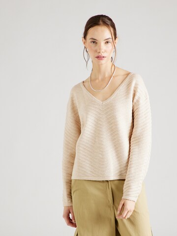 ABOUT YOU Sweater 'Lenni' in Beige: front