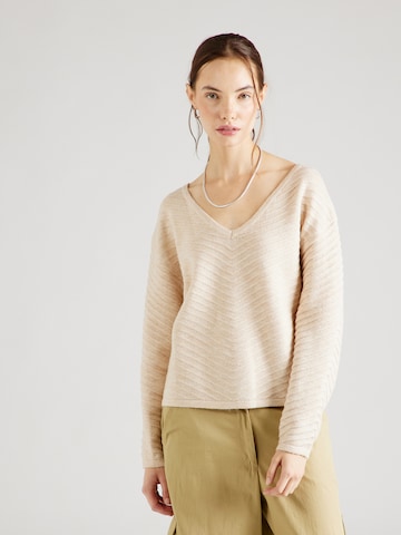 ABOUT YOU Sweater 'Lenni' in Beige: front