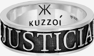 KUZZOI Ring 'JUSTICIA VERITAS' in Grey