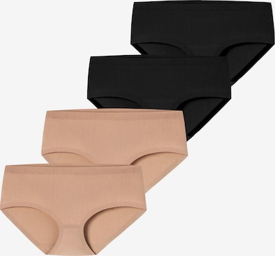 SCHIESSER Panty ' Invisible Cotton ' in XS in nude / schwarz, Produktansicht