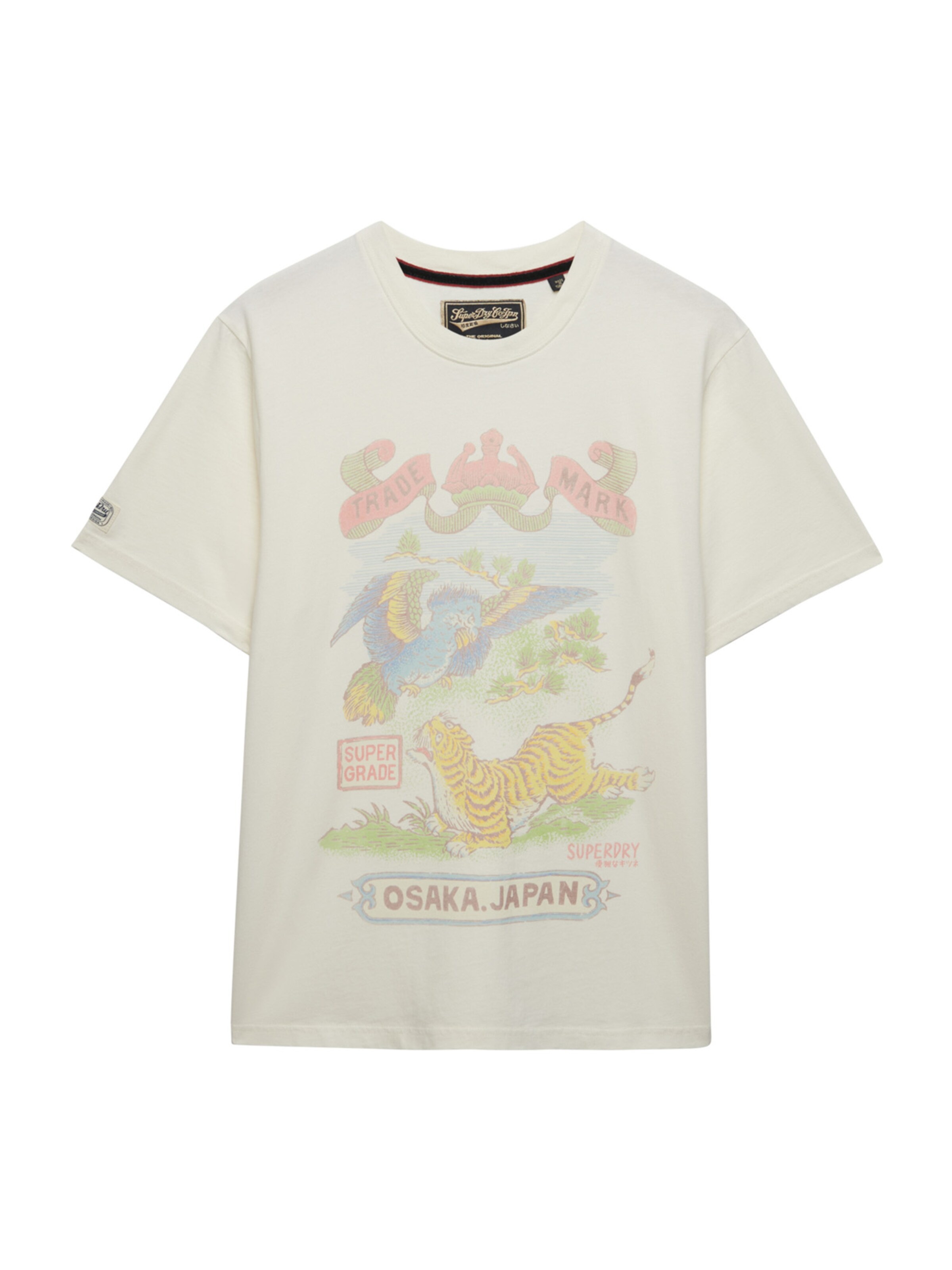 T-Shirt Superdry & Co en beige : devant