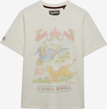 T-Shirt Superdry & Co en beige : devant