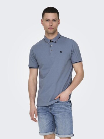Only & Sons Tričko 'ONSFletcher' – modrá: přední strana