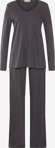 Hanro Pyjama ' Cotton Silk ' in Grijs: voorkant
