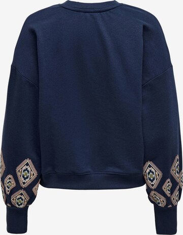 ONLY Sweatshirt 'Brooke' in Blauw