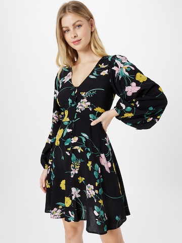 Robe-chemise Oasis en noir : devant