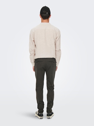 Only & Sons Slim fit Chino Pants 'Mark' in Brown