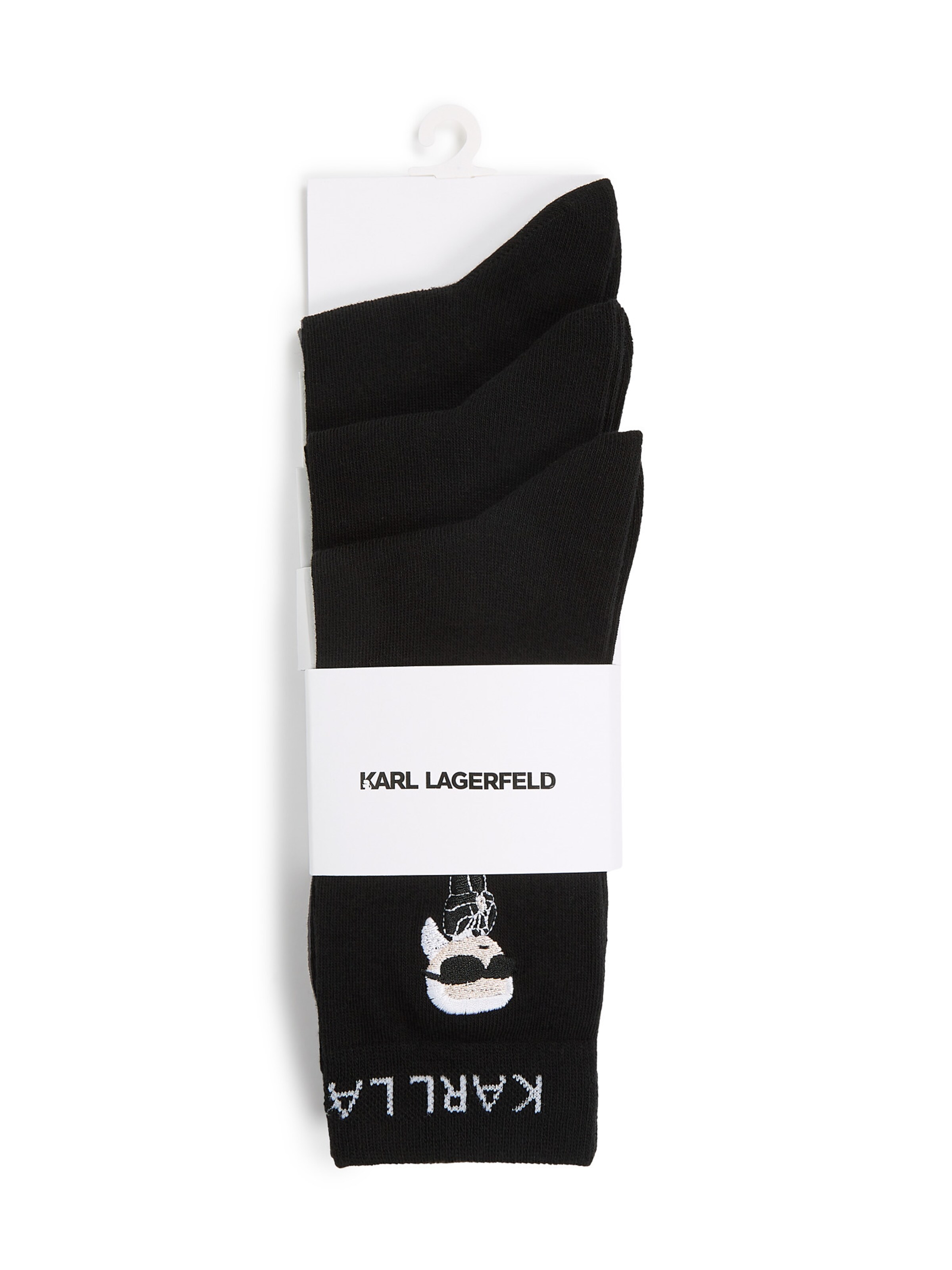 Karl Lagerfeld - Meias 'Ikon' em preto