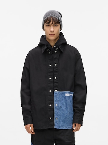 KARL LAGERFELD JEANSComfort Fit Prijelazna jakna - crna boja: prednji dio
