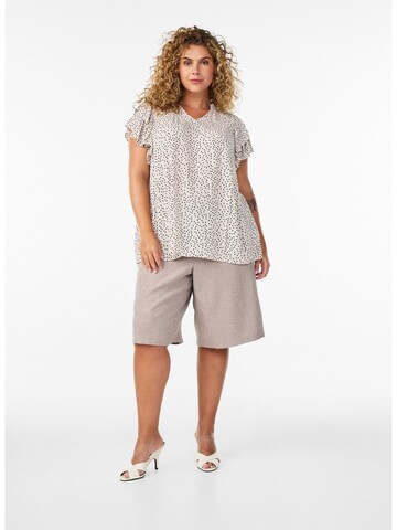 Zizzi Bluse 'Vwisma' i beige