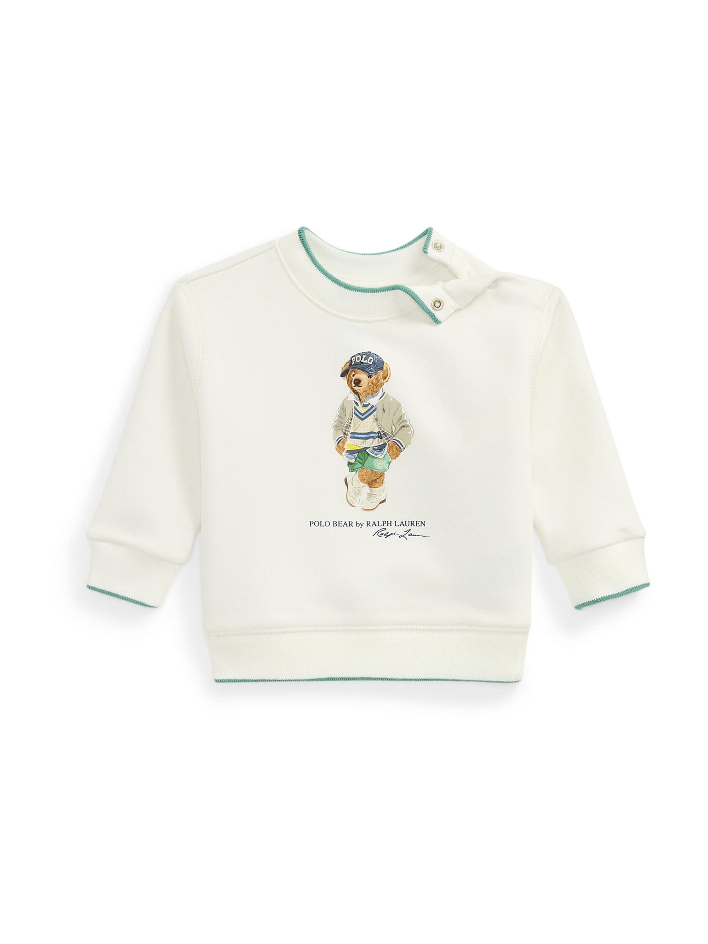 Bluză de molton de la Polo Ralph Lauren pe alb: față