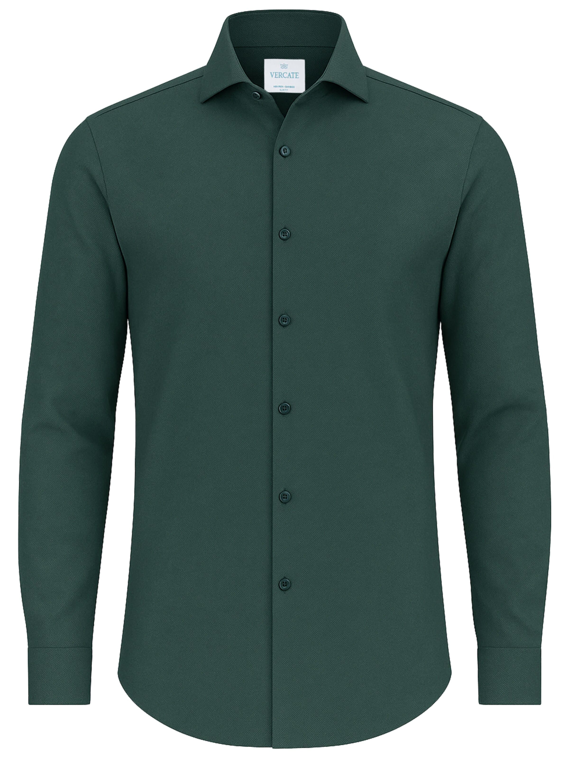 Vercate Slim fit Business Shirt 'No. 28' in Green: front