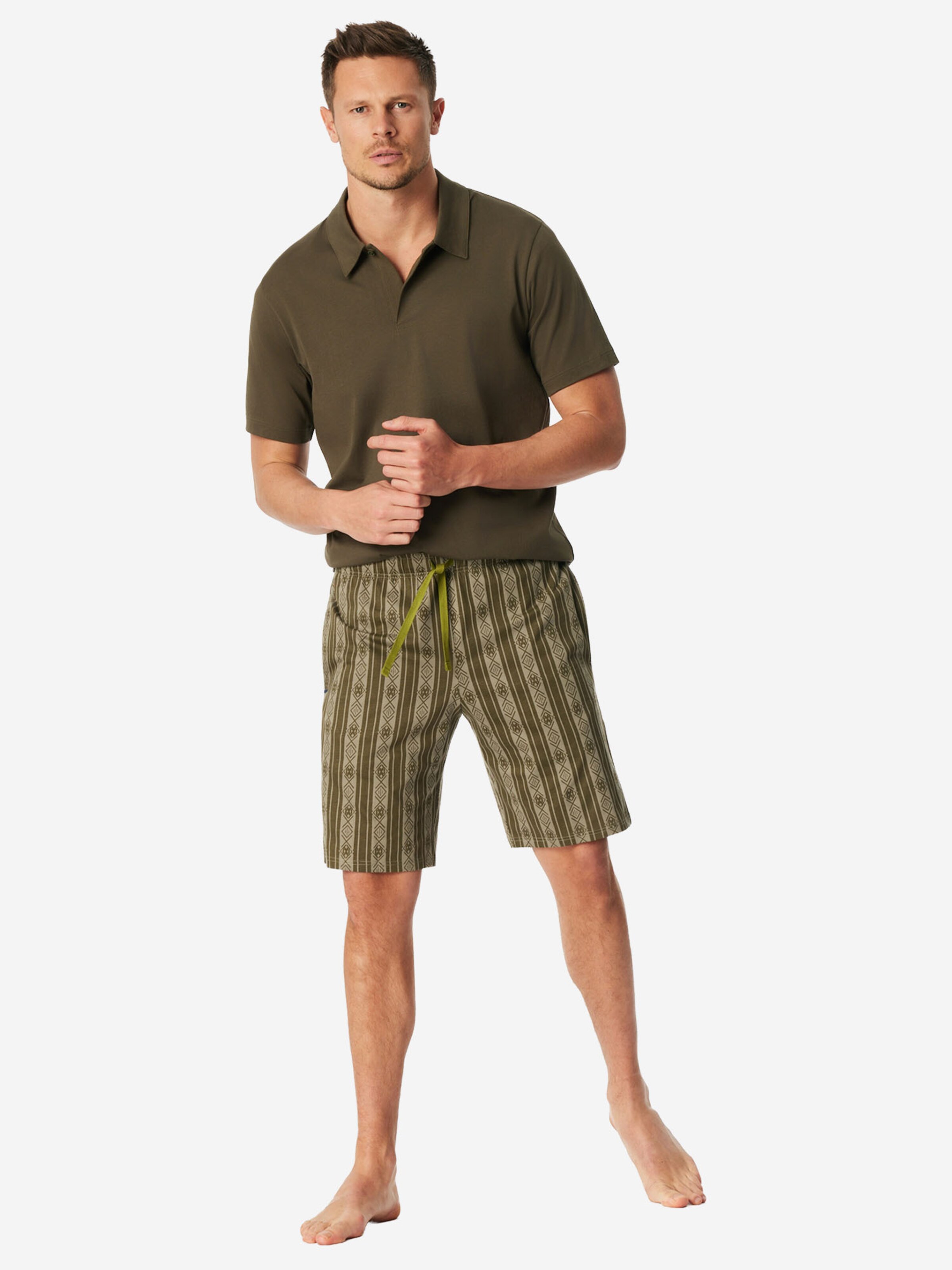 SCHIESSER Pajama pants ' Mix & Relax ' in Beige