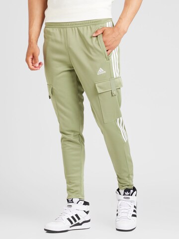 ADIDAS SPORTSWEAR Slim fit Sports trousers 'TIRO' in Green: front