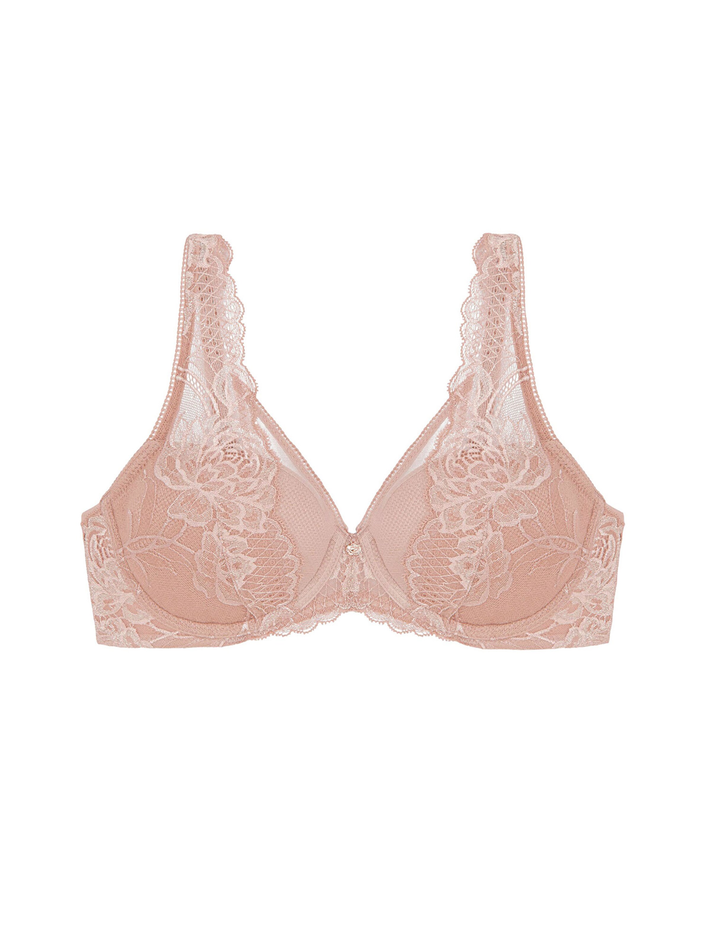 TRIUMPH Bra ' Wild Peony Florale ' in Pink: front