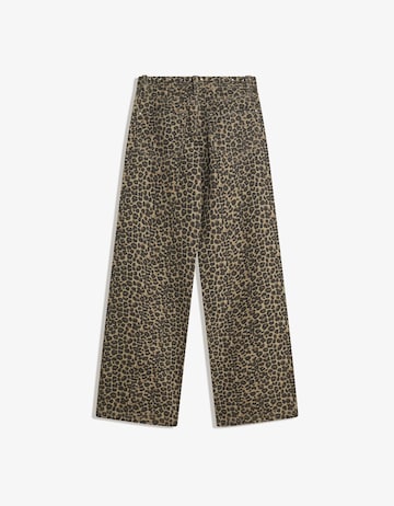 Bershka Wide Leg Farkut värissä ruskea