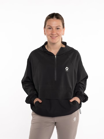 mymotus Sportjas 'Mymotus Ladies Comfort Running pull on Jacke Black  RW33' in Zwart: voorkant
