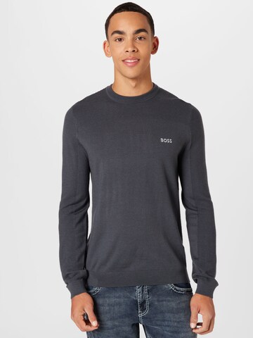 BOSS Sweater 'Romar' in Grey: front