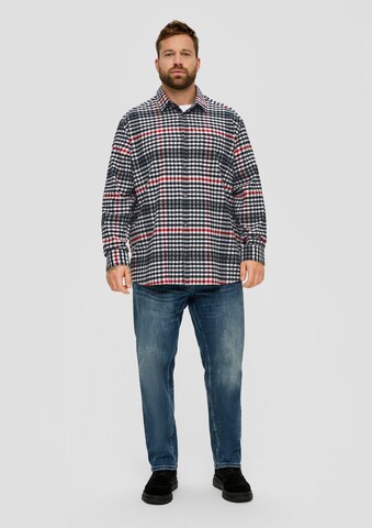 s.Oliver Men Big Sizes Regular fit Button Up Shirt in Black