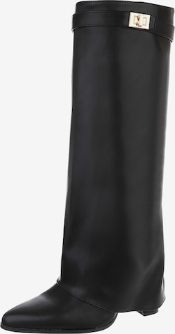 Ital-Design Stiefel in Schwarz: Vorderseite