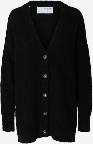 SELECTED FEMME Knit Cardigan 'Maline' in Black: front
