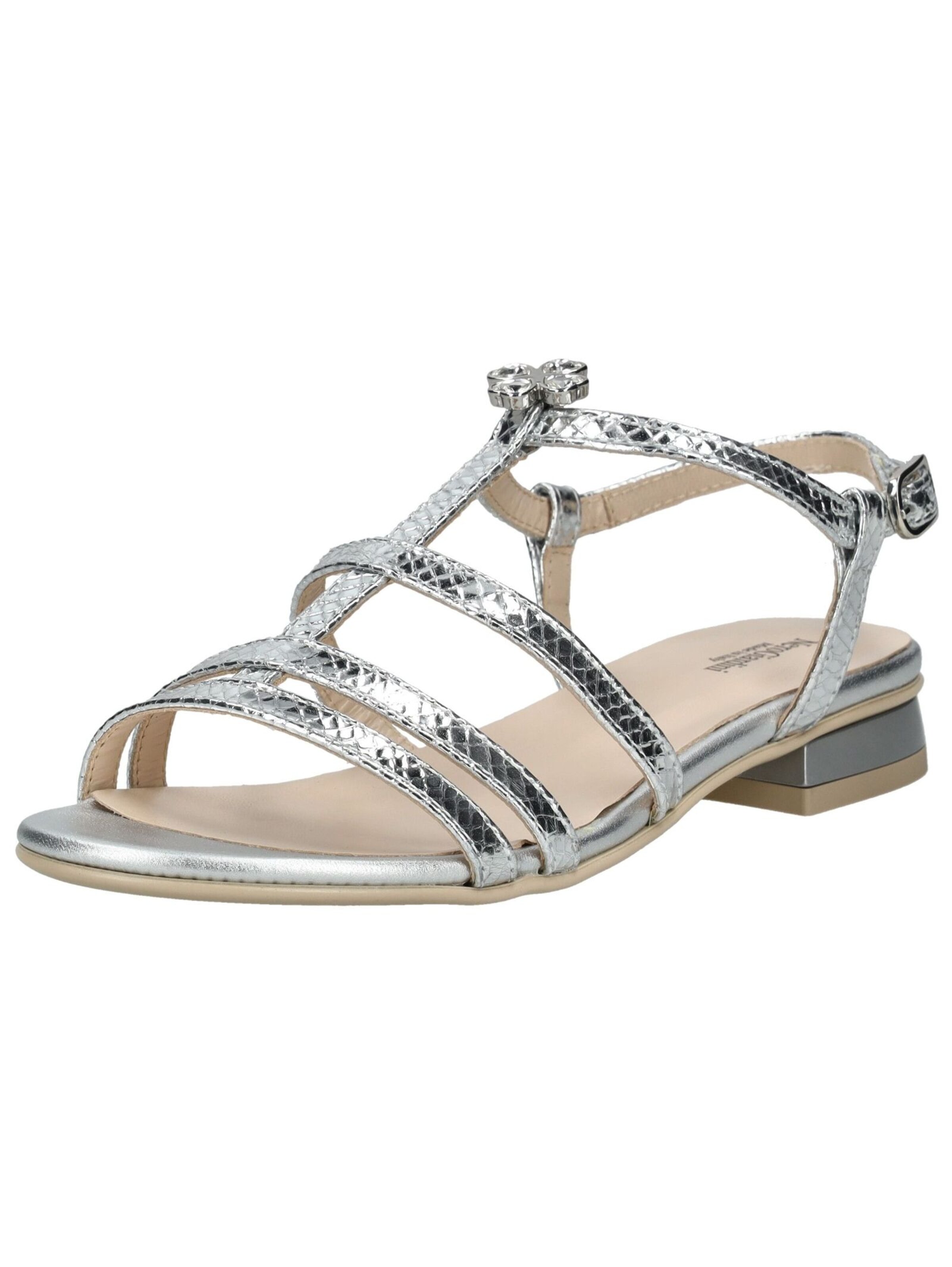 Sandalo con cinturino di Nero Giardini in argento: frontale