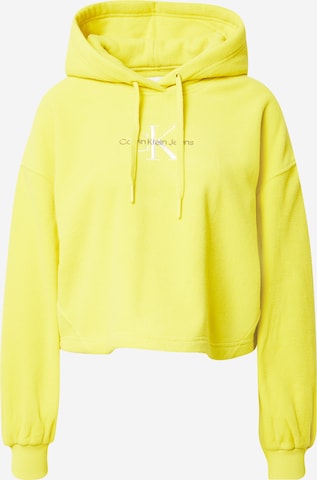 Calvin Klein Jeans Sweatshirt in Geel: voorkant