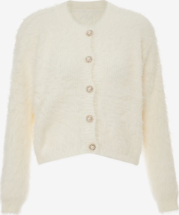 caneva Knit Cardigan in White: front