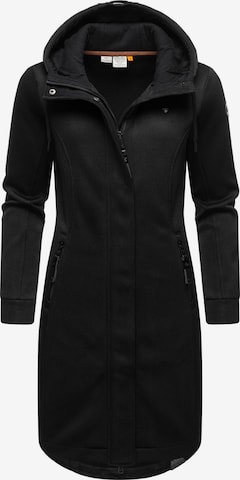 Ragwear Knitted Coat in Black: front
