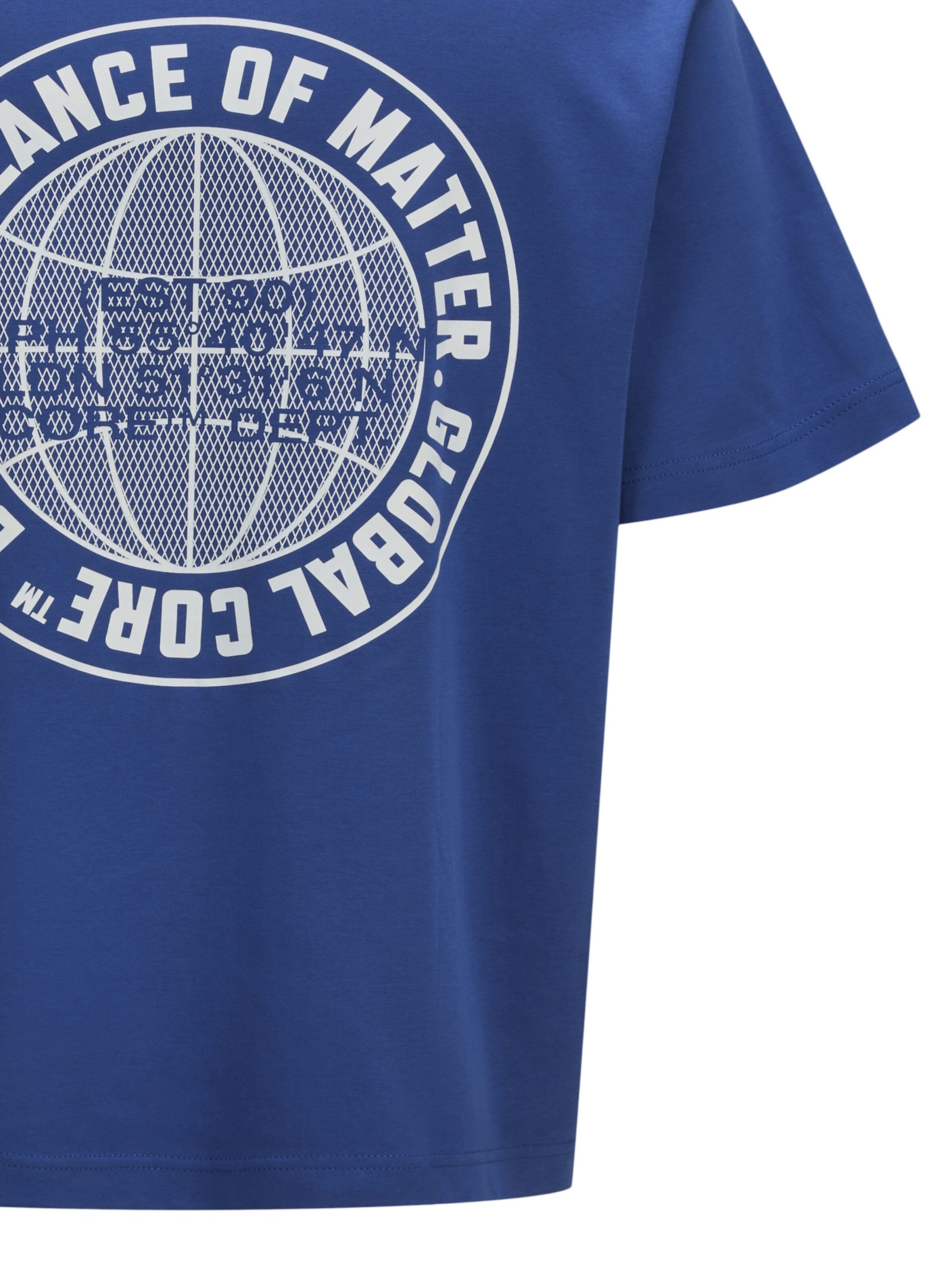 T-Shirt 'Concrete Globe' Jack & Jones Junior en bleu