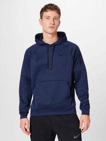 NIKE Athletic Sweatshirt in Blue: front