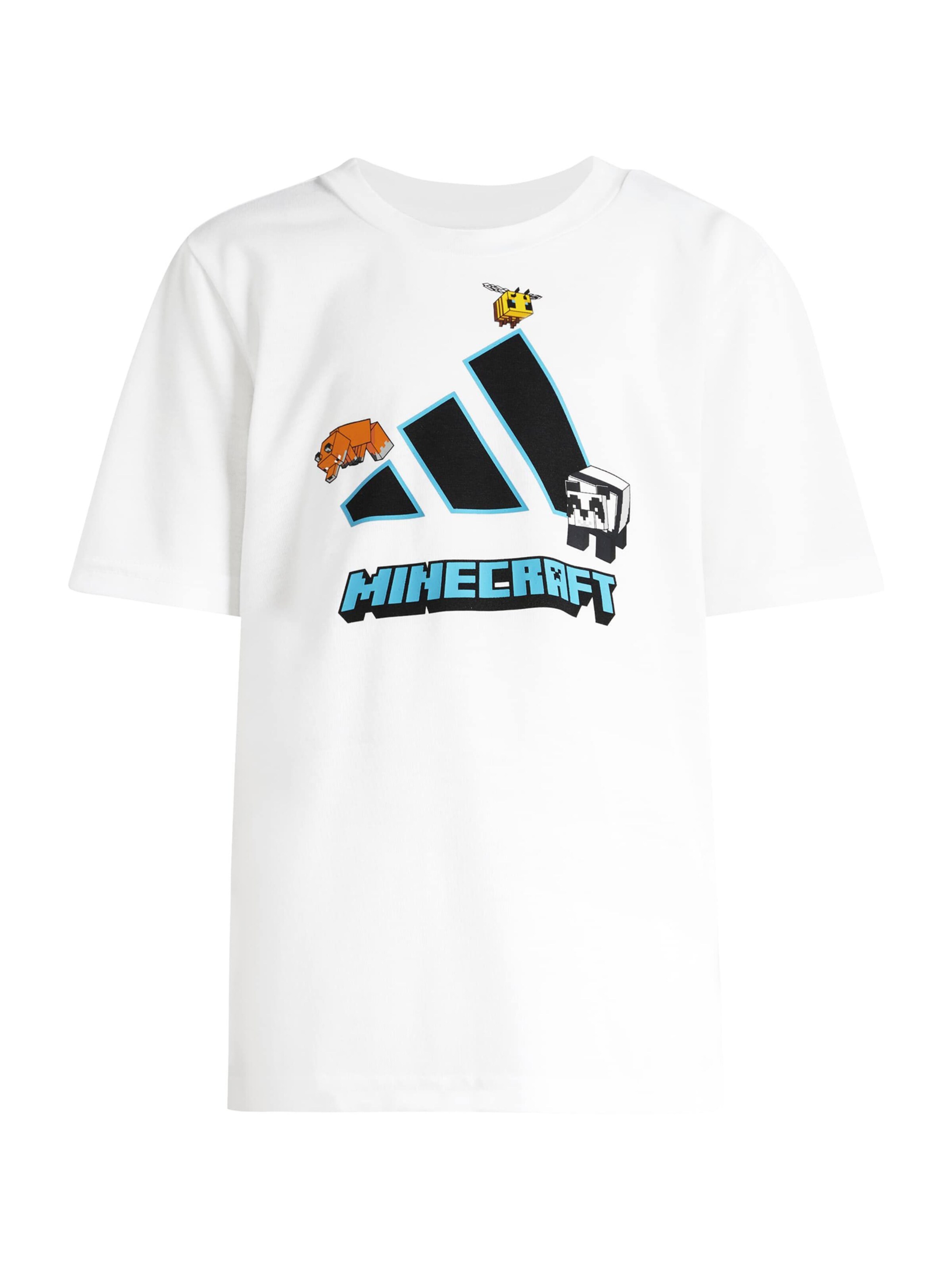 T-Shirt fonctionnel 'Minecraft' ADIDAS SPORTSWEAR en blanc : devant
