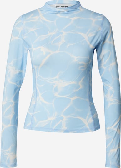 Oval Square T-shirt 'Skye' i ljusblå / off-white, Produktvy
