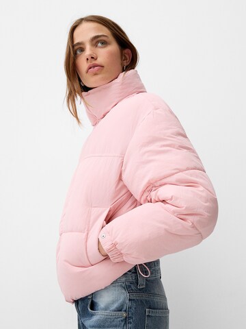 Bershka Prechodná bunda - Ružová