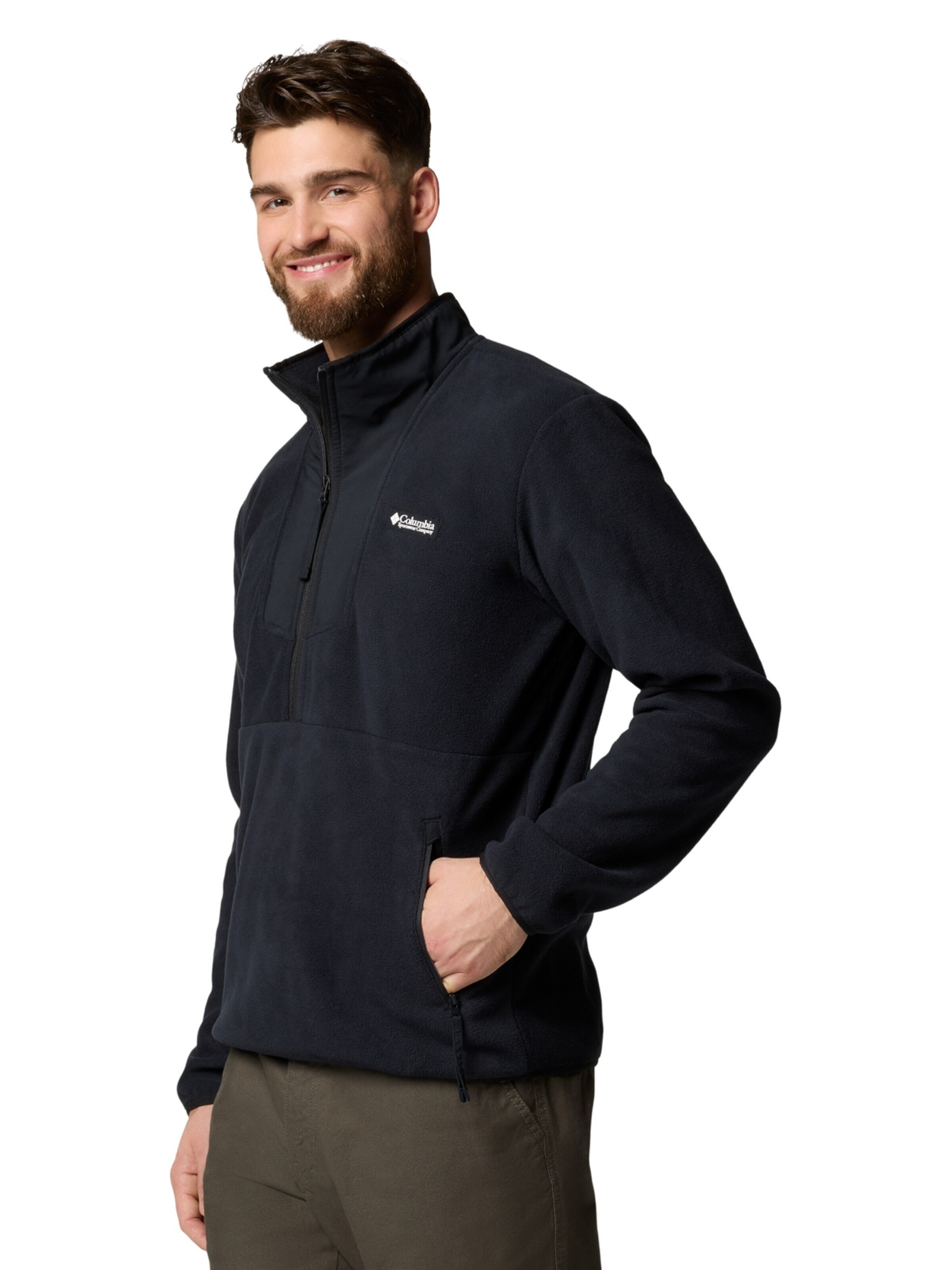 COLUMBIA Fleece jas 'Columbia Sequoia Grove Half Zip Fleece' in Zwart