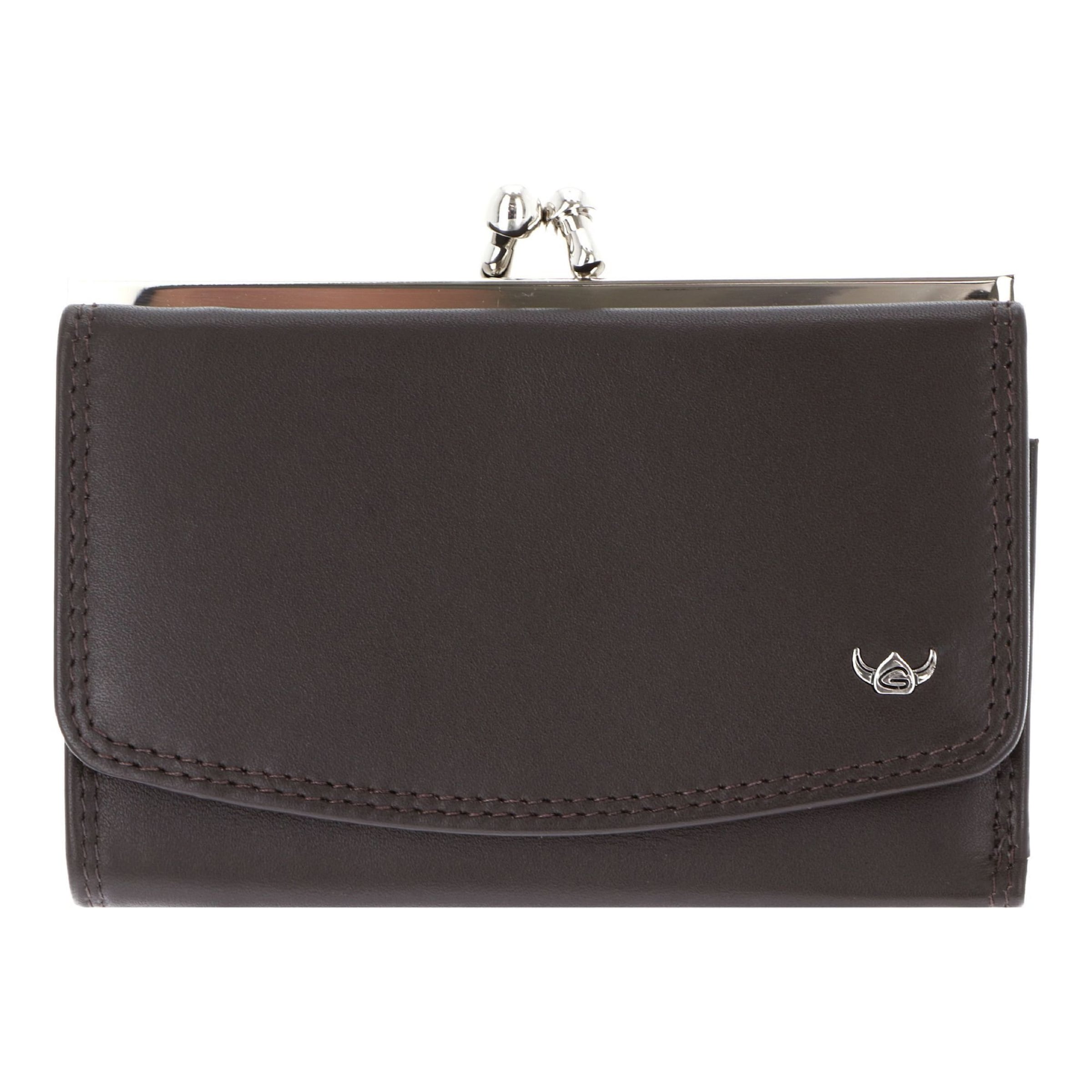 Porte-monnaies 'Polo' GOLDEN HEAD en marron : devant