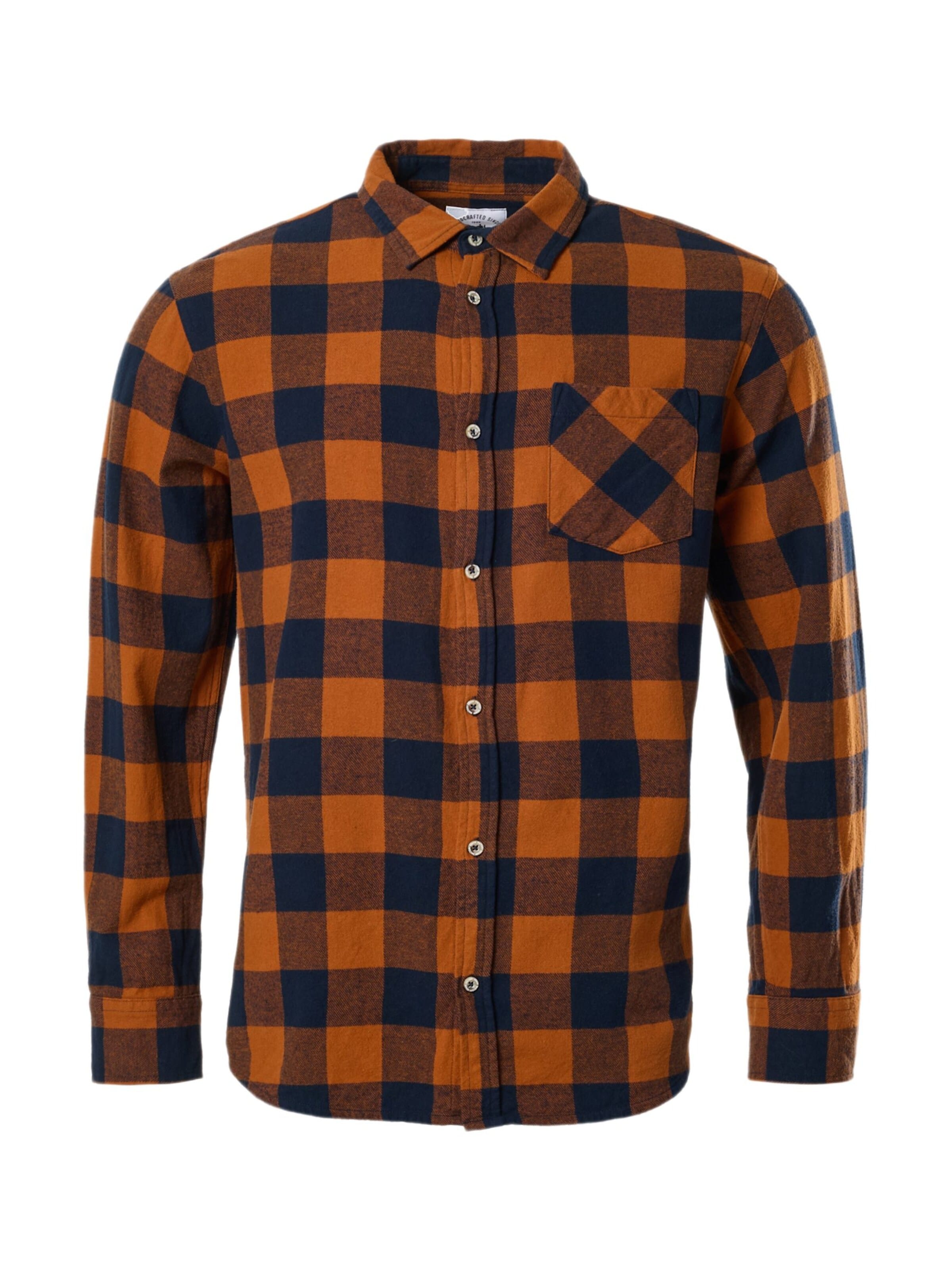 Denim Factory - Ajuste regular Camisa 'Denver' en marrón: frente