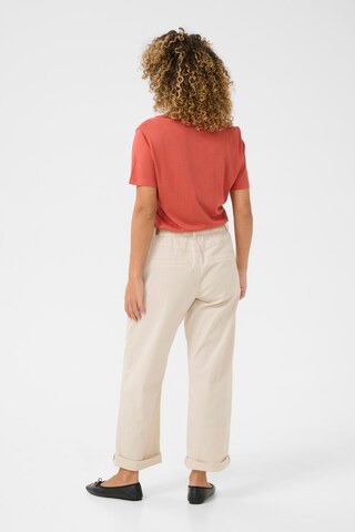 Cream Regular Trousers 'Lorraine' in Beige