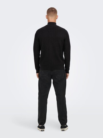 Only & Sons Knit cardigan 'Phil' in Black