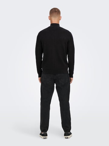 Only & Sons Knit Cardigan 'Phil' in Black