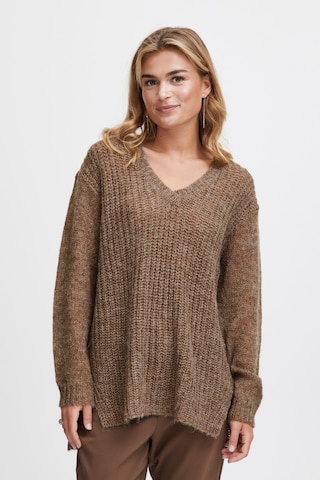 Fransa Sweater 'Bien Pu 3' in Brown: front