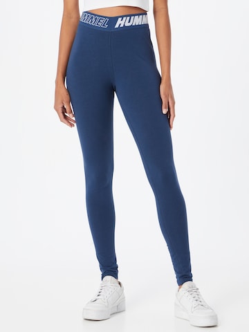 Skinny Pantalon de sport 'Maja' Hummel en bleu : devant