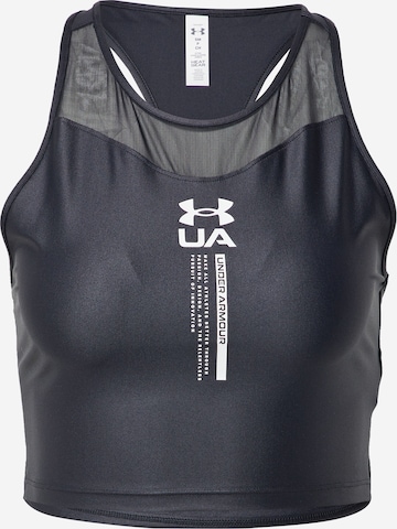 UNDER ARMOUR Sports Top in Black: front