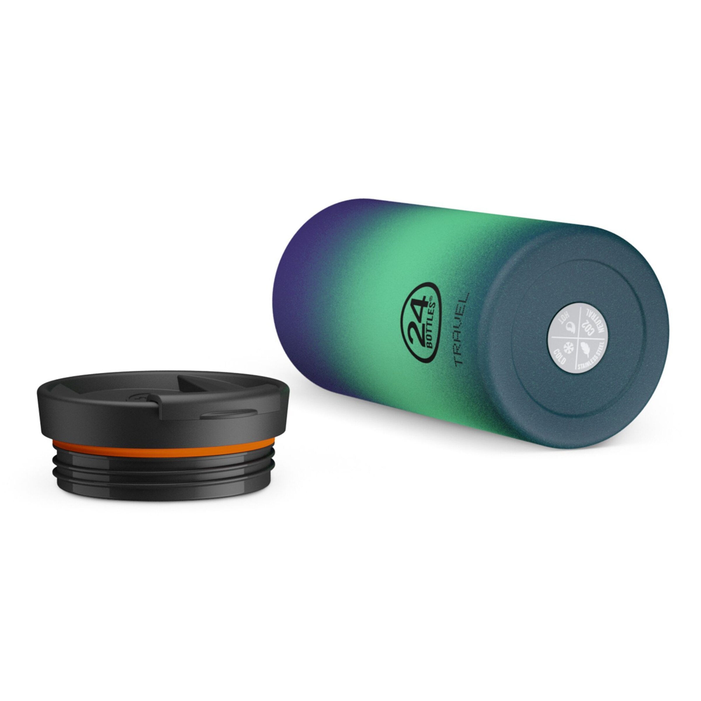 Borraccia 'Travel Horizon' di 24Bottles in verde