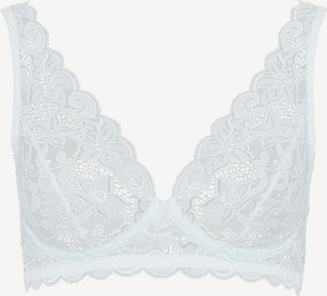 Hanro Triangle Bra 'Moments' in Blue: front