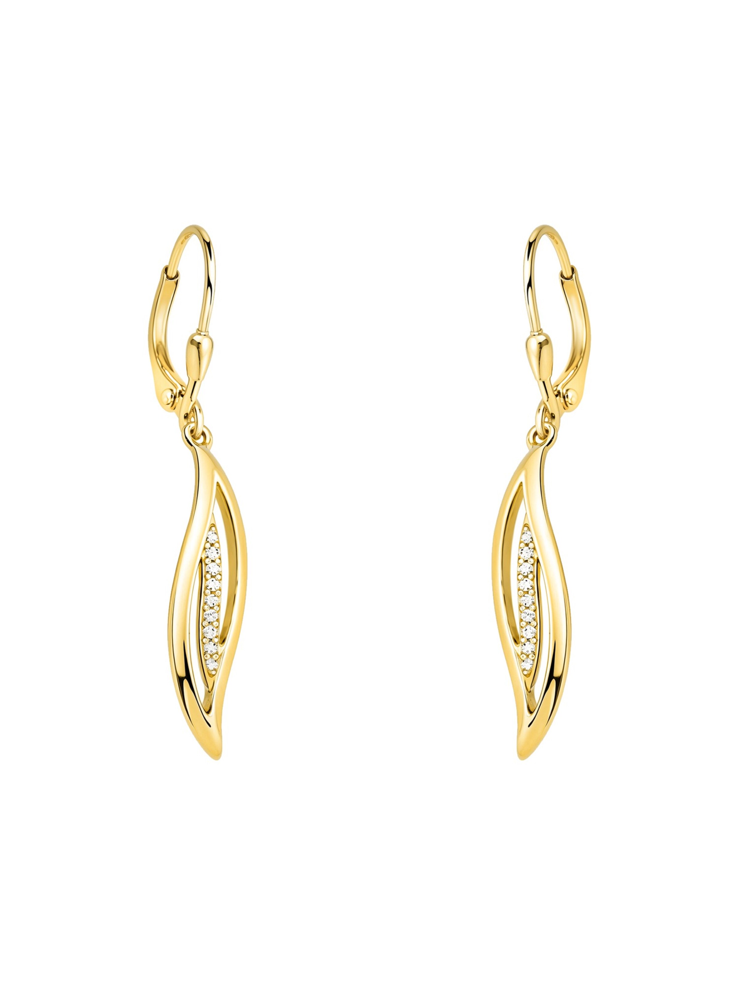Sofia Milani Ohrringe 'Curved'‌‌‌‌‌‌‌‌‌ in Gold: Vorderseite